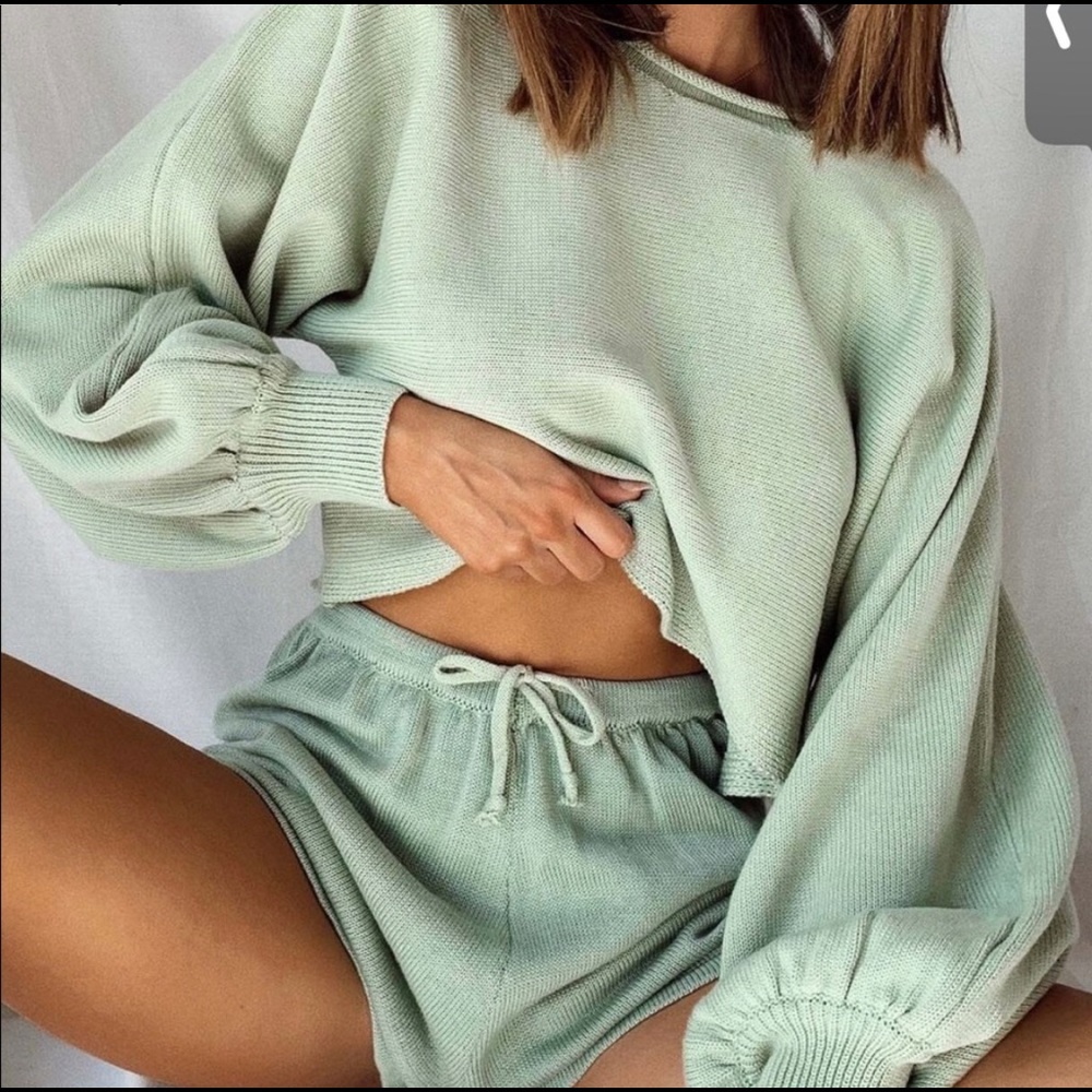Princess Polly Seafoam Green Sweater Set